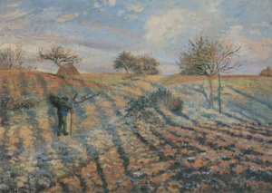 霜の霜、古いルートd&39;Ennery、ポントワーズ 作： Camille Jacob Pissarro